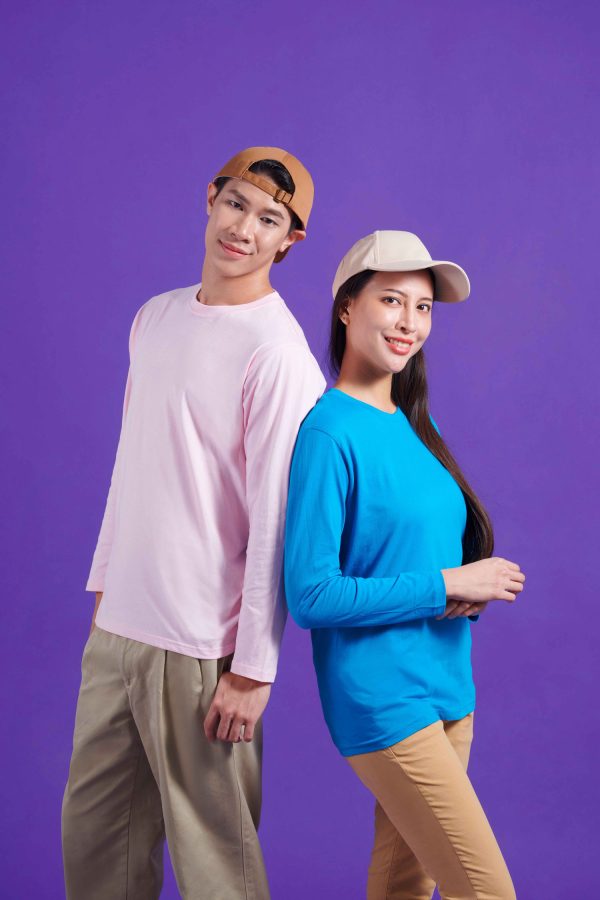 Comfy Cotton Long Sleeve Basic Tee - Image 6