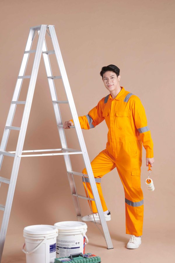 Cotton Coverall with Reflective Tape - Image 4