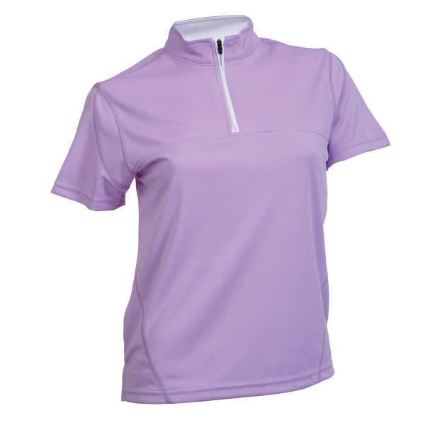 Quick Dry Female Half-Zip Mock Neck Shirt