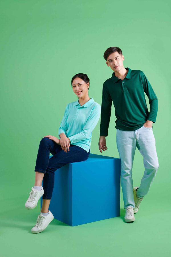 Quick Dry Long Sleeve Basic Polo - Image 3