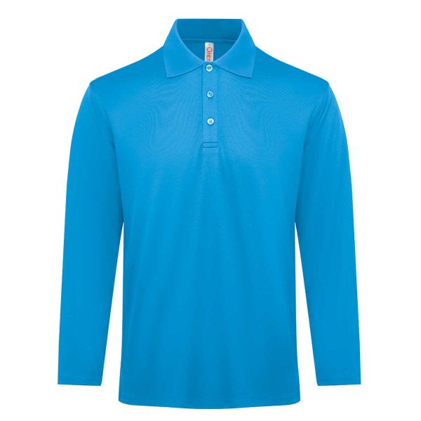 Quick Dry Long Sleeve CVC Basic Polo - Image 3