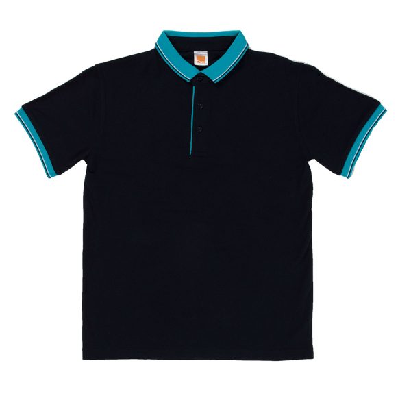 Honeycomb CVC Polo Shirt Tipped Collar and Cuff - Image 3