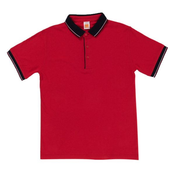 Honeycomb CVC Polo Shirt Tipped Collar and Cuff - Image 2